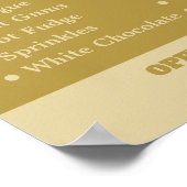 Poster Menu de salon de glace moderne (Coin)