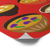 Poster Menu de soupe, papier d'affiche de valeur (mat) (Coin)