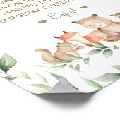 Poster Menu de table de dessert avec des animaux chic de  (Coin)