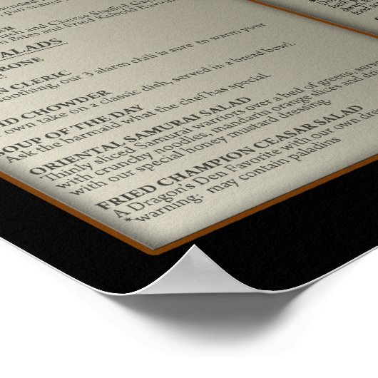 Poster Menu Den Tavern Dragon (Coin)