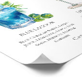 Poster Menu des Blue Lagoon Lemon Drop Mariage Mocktails (Coin)