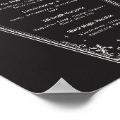 Poster Menu des boissons de la douche nuptiale d'Hallowee (Coin)