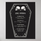 Poster Menu des boissons de la douche nuptiale d'Hallowee (Devant)