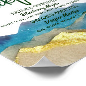 Poster Menu des boissons de signature de mariage des Mont (Coin)