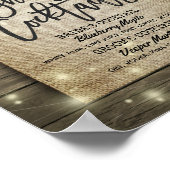 Poster Menu des boissons de signature de mariage tourneso (Coin)