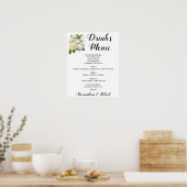 Poster Menu des boissons | Panneau de mariage (Cuisine)