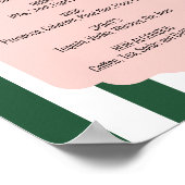 Poster Menu des boissons roses et vertes de Beverly Hills (Coin)