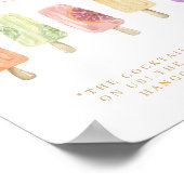 Poster Menu des cocktails à l'eau et glaces à l'eau avec (Coin)