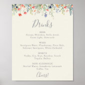 Poster Menu des Mariages de Fleur sauvage multicolore rad (Devant)