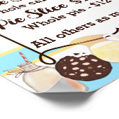 Poster Menu des prix de vente de gâteaux et biscuits au l (Coin)