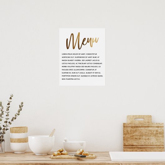 Poster Menu d'événement Simple d'écriture manuscrite mini (Cuisine)
