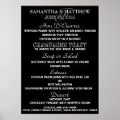 Poster Menu do-it-yourself soirée noire et blanche (Devant)