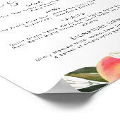 Poster Menu du bar de boissons SAVANNAH Peach (Coin)