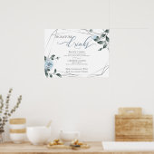 Poster Menu du bar de boissons signatures de la mariée et (Cuisine)