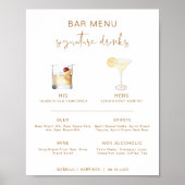 Poster Menu du bar de cocktails de signature de boisson d (Devant)