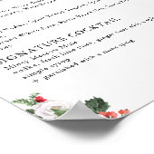 Poster Menu du bar de la douche de mariée d'hiver de Noël (Coin)