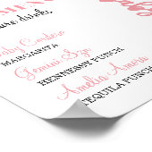 Poster Menu du bar des boissons signatures Pink Bear Ball (Coin)