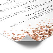 Poster Menu du bar disco REGINA Rose Gold (Coin)