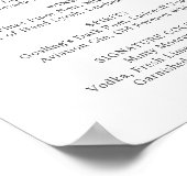 Poster Menu du bar Eucalyptus Mariage Botanique Verdure (Coin)