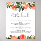 Poster Menu du bar SAVANNAH Peach Let's Drink (Devant)