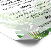 Poster Menu du Festival de musique Mariage tropicale mode (Coin)