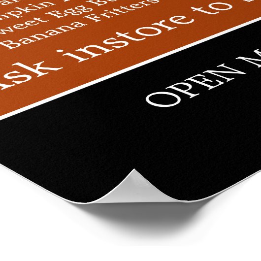 Poster Menu du restaurant chinois (Coin)