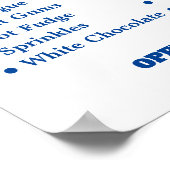 Poster Menu du salon de glaces moderne (Coin)