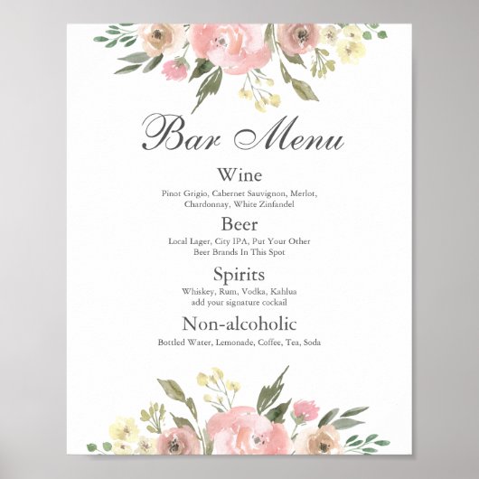 Poster Menu él (Devant)