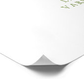 Poster Menu élégant sur papier vert sauge pour bar à bois (Coin)
