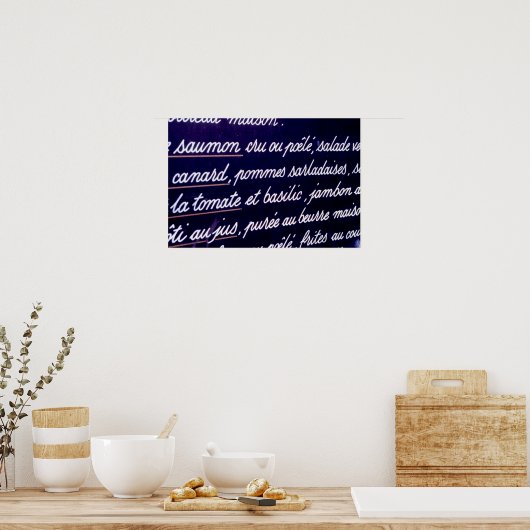 Poster Menu français (Cuisine)