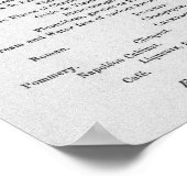 Poster MENU mariage à thème 1874 (Coin)