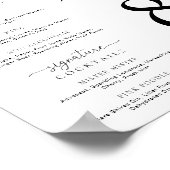 Poster Menu Mariage Blue Hydrangea Tri-Fold (Coin)