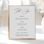 Poster Menu Mariage classique