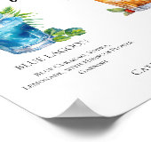 Poster Menu Mariage Cocktails Signature Tropical (Coin)