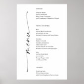 Poster Menu Mariage Élégance Classique (Devant)