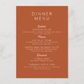 Poster menu minimaliste Mariage Mariage simple (Devant)