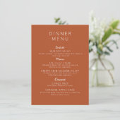 Poster menu minimaliste Mariage Mariage simple (Debout devant)