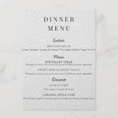 Poster menu minimaliste Mariage Mariage simple (Devant)