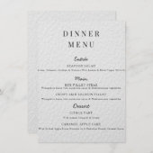 Poster menu minimaliste Mariage Mariage simple (Devant / Derrière)