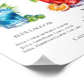 Poster Menu Mocktail Blue Lagoon Negroni sans alcool (Coin)