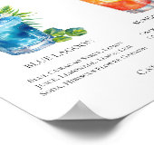 Poster Menu Mocktails Blue Lagoon Summer Sunrise (Coin)