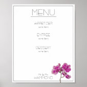 Poster Menu Orchidée rose (Devant)