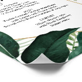 Poster Menu ou menu Barre Tropical Monstera Signe (Coin)