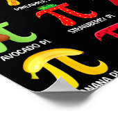 Poster Menu Pi Fruit Joyeuse Journée Pi Prof de Maths Sym (Coin)