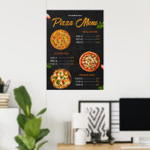 Poster Menu Pizza Pizzaria Menu Restaurant (Bureau à domicile)