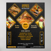 Poster Menu Professionnel Ajouter des Photos Promotion de (Devant)