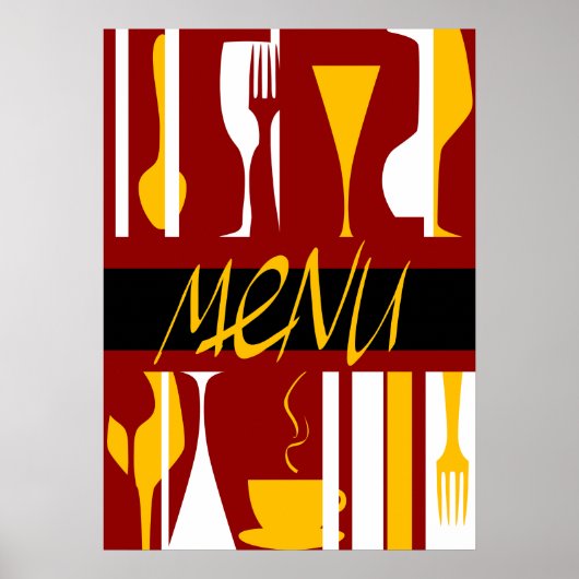 Poster Menu Rétro (Devant)