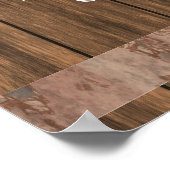Poster Menu Rustic Country Barre en bois (Coin)