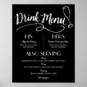 Poster Menu Signature Boire | Décor Mariage (Devant)