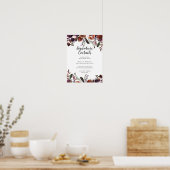 Poster Menu signature cocktail de mariage | Rustic Plum (Cuisine)